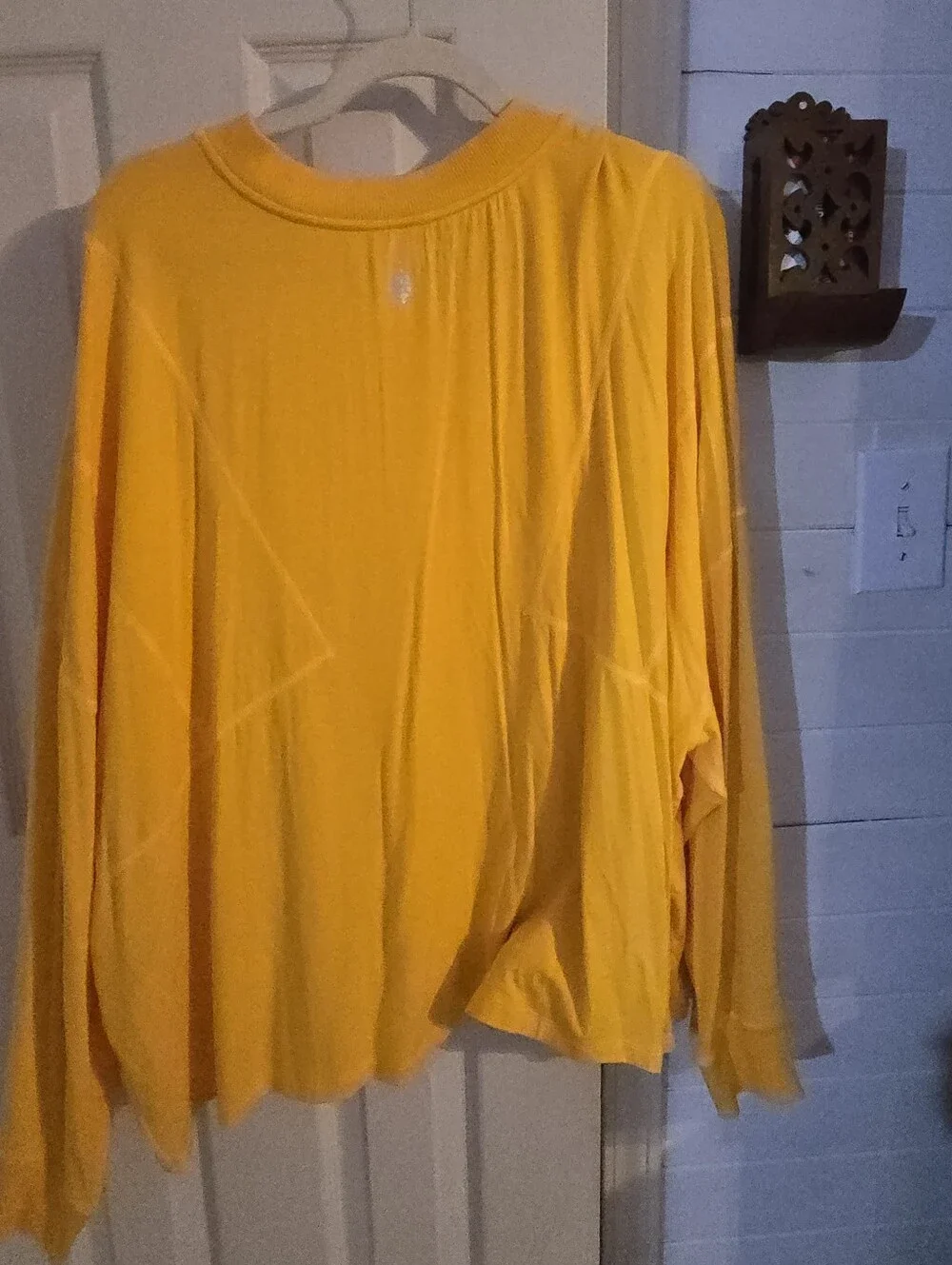Free People Women’s Bright Yellow Long-Sleeve Sweater